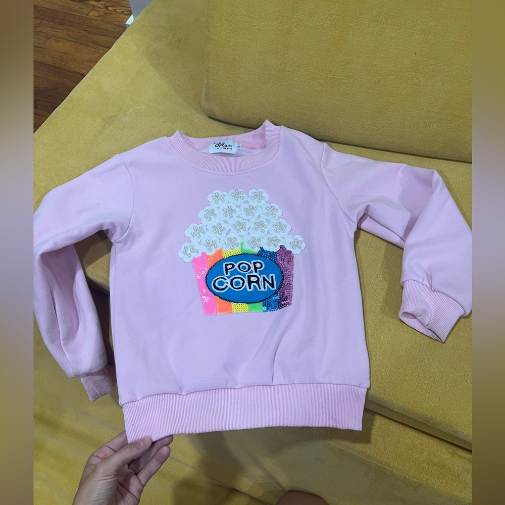 Lola + The Boys Popcorn Crewneck Sweatshirt size 6